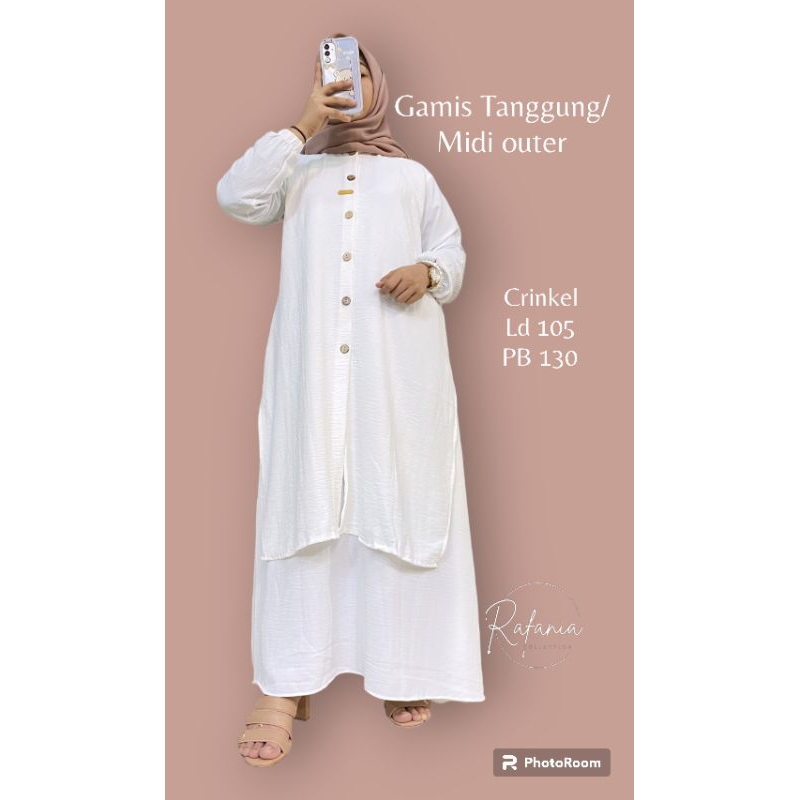 Gamis putih/midi putih