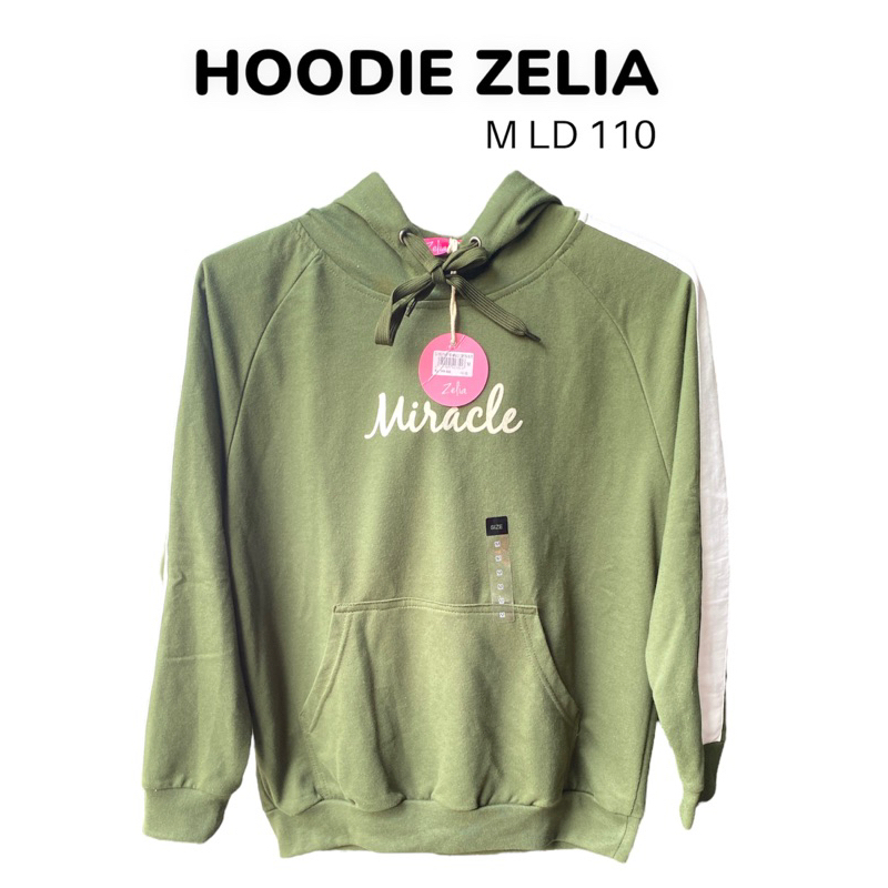 HOODIE BrandMall merek ZELIA warna Army LD 110