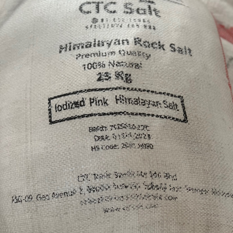 

Garam Himalayan Pink Salt 25KG BERIODINE