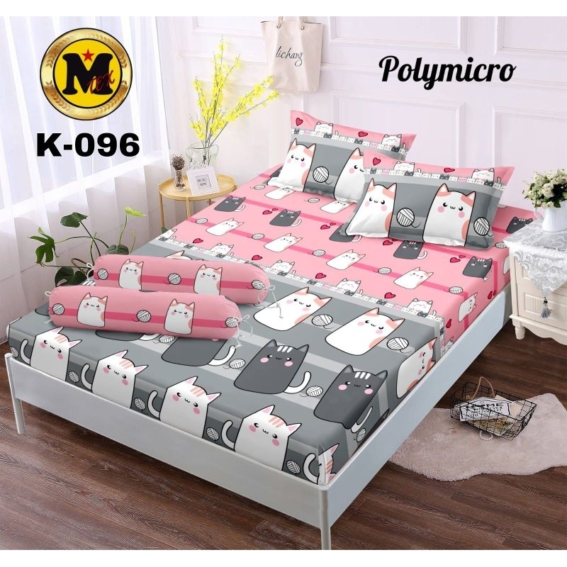 SPREI MOTIF KUCING LUCU FURR PINK CAT BOBBY // SPREI MOTIF TERUCUL