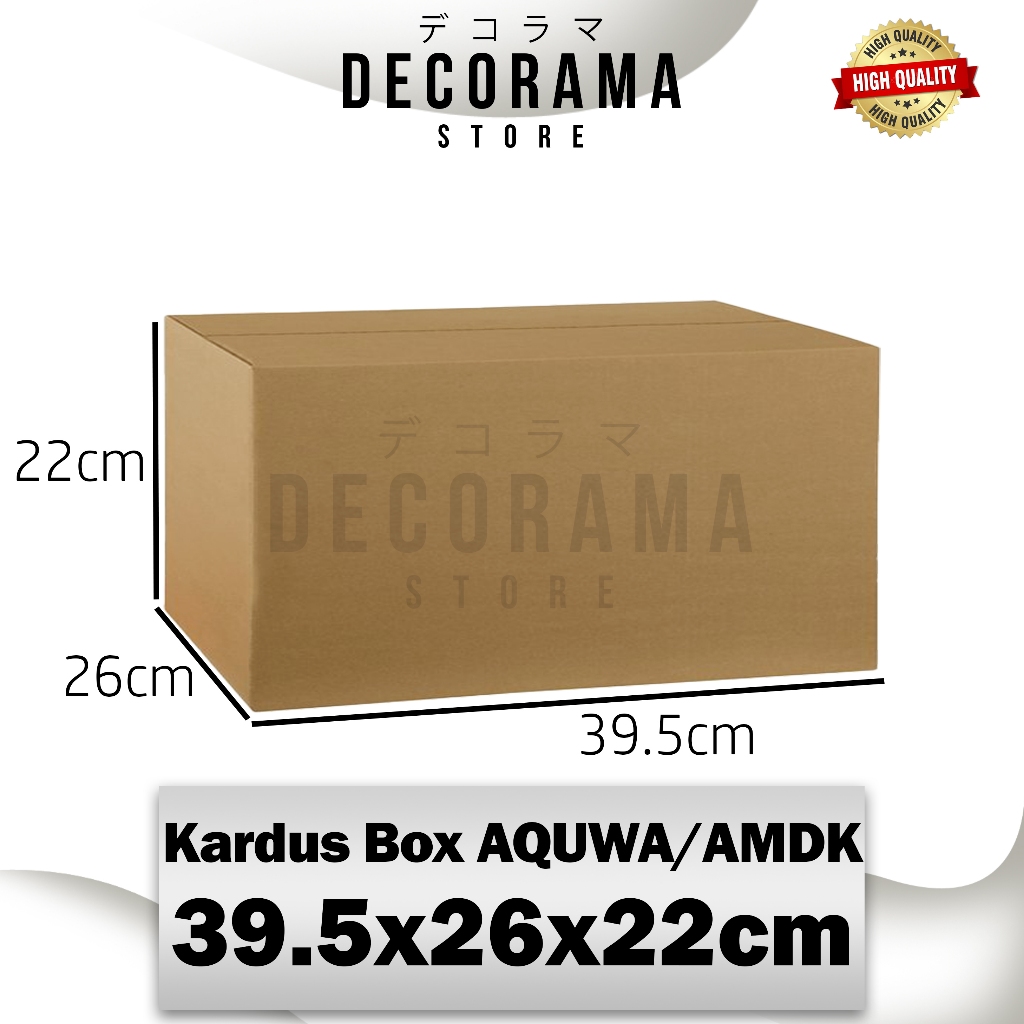 

Kardus Box Packing Polos Ukuran 39.5x26x22 cm Box AQUWA/AMDK