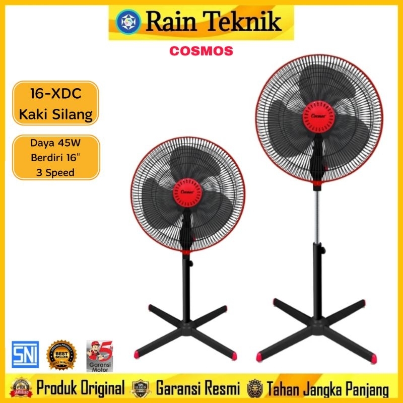 Kipas Berdiri Cosmos 16-XDC 16" Kaki Silang / 16 XDC  / 16XDC