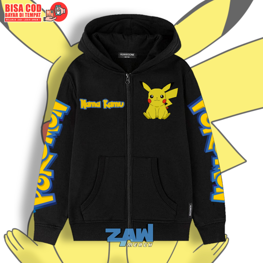 Zipper Hoodie Anak Pokemon / Jaket Hoodie Anak Pokemon