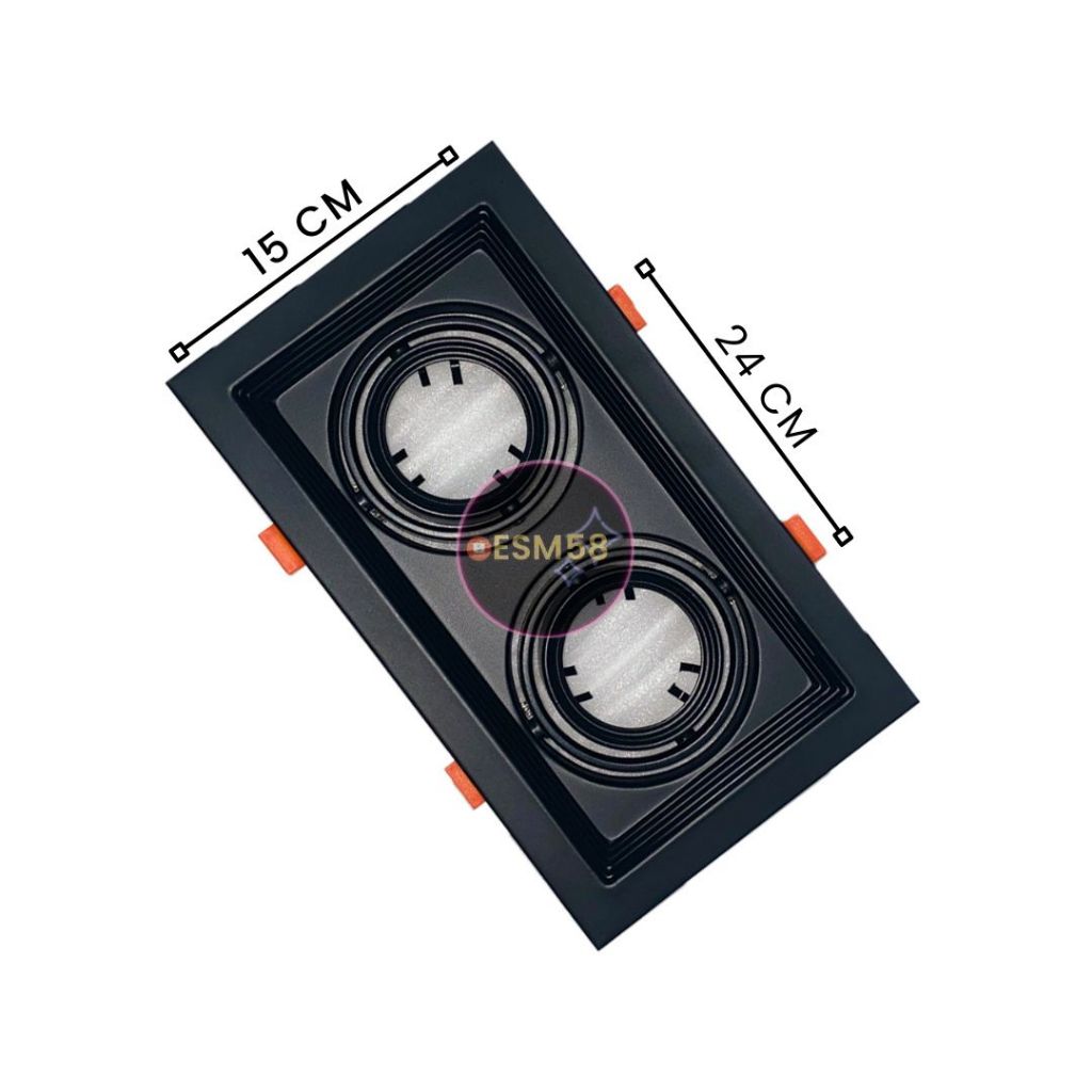 KAP DOWNLIGHT HALOGEN / KAP LAMPU SOROT / RUMAH BOHLAM 2 LUBANG