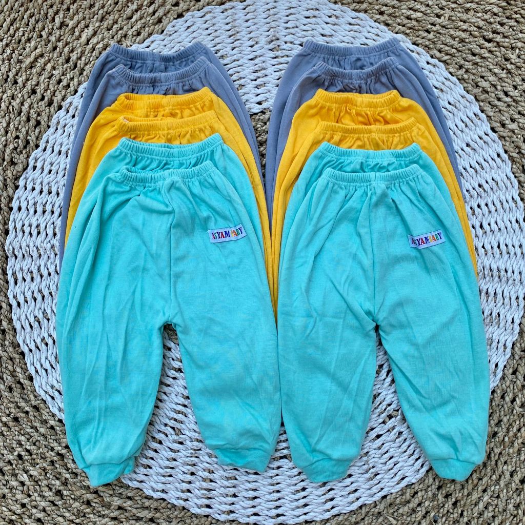 1 LUSIN (12PCS) CELANA PANJANG BAYI BARU LAHIR CELANA NEWBORN BAYI DNW BABY