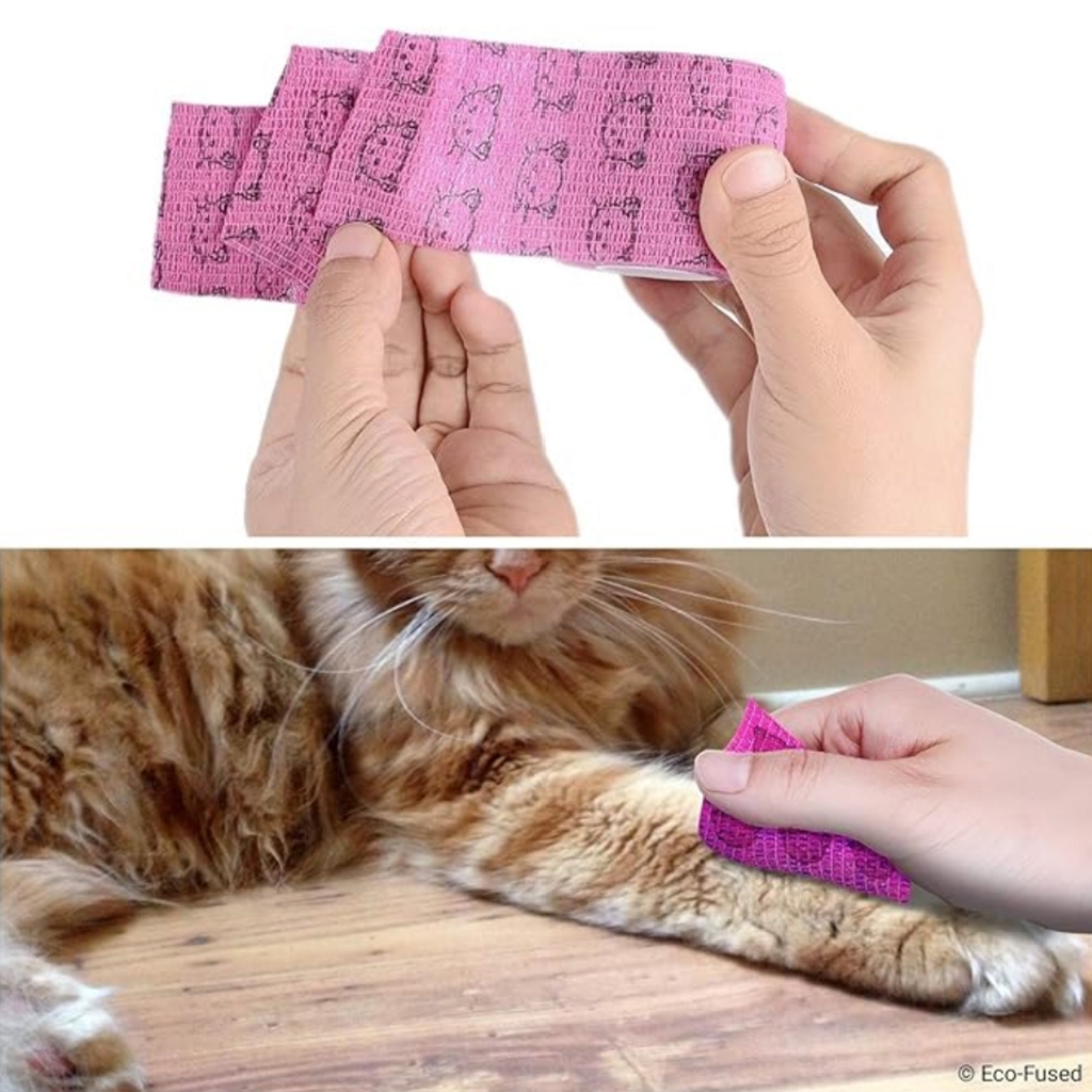 Plester Perban Luka Anjing Kucing - Pet Aid Elastic Adhesive Bandage - Pet Bandage - Pelindung Kaki 