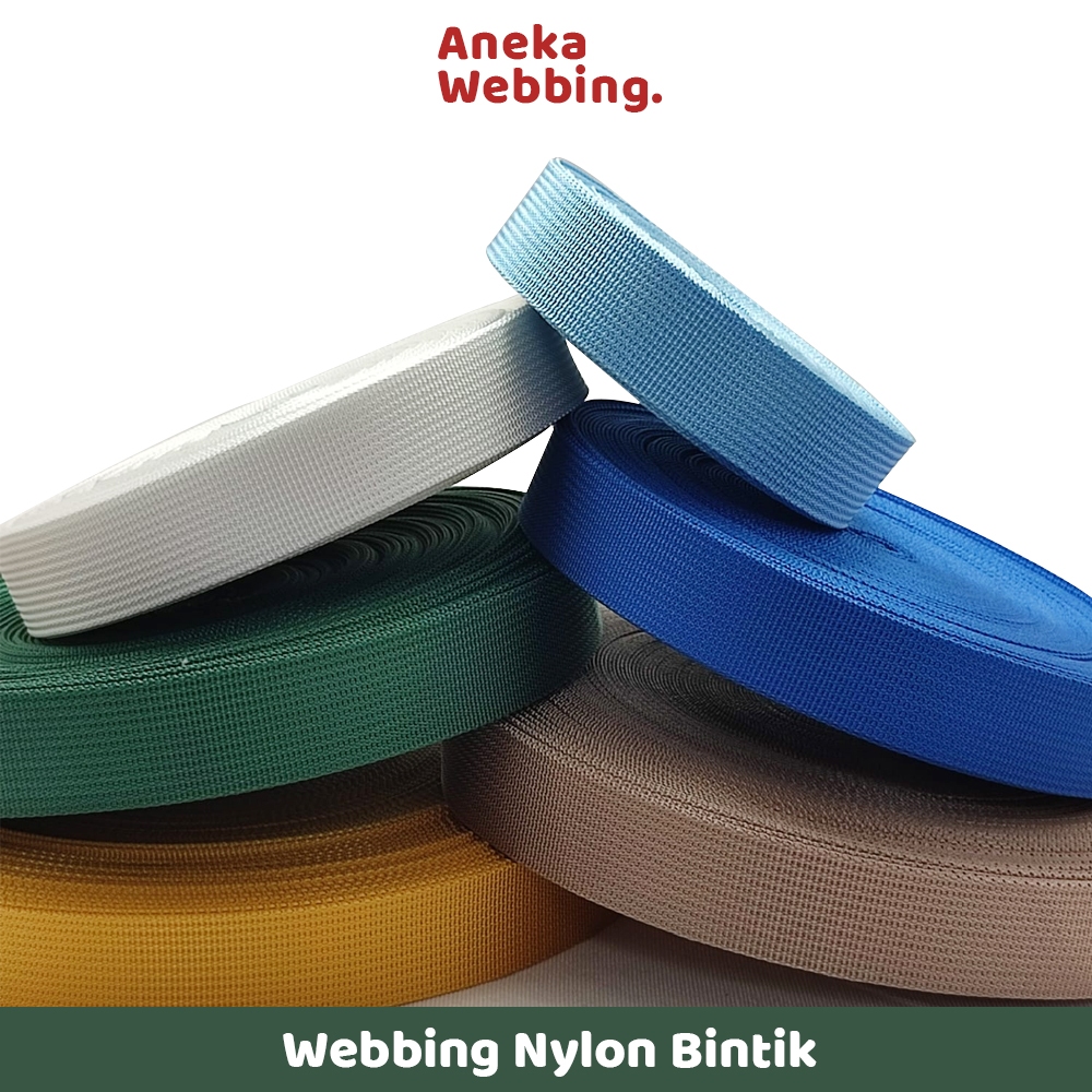 Webbing 2.5 cm Nylon Tali Ransel Pola Bintik Timbul (meteran)