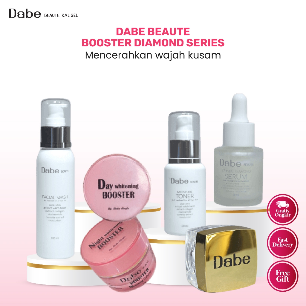 Dabe Beaute Booster Diamond Series - Skincare Menghilangkan Masalah Kulit Kusam - Facial wash Cream 