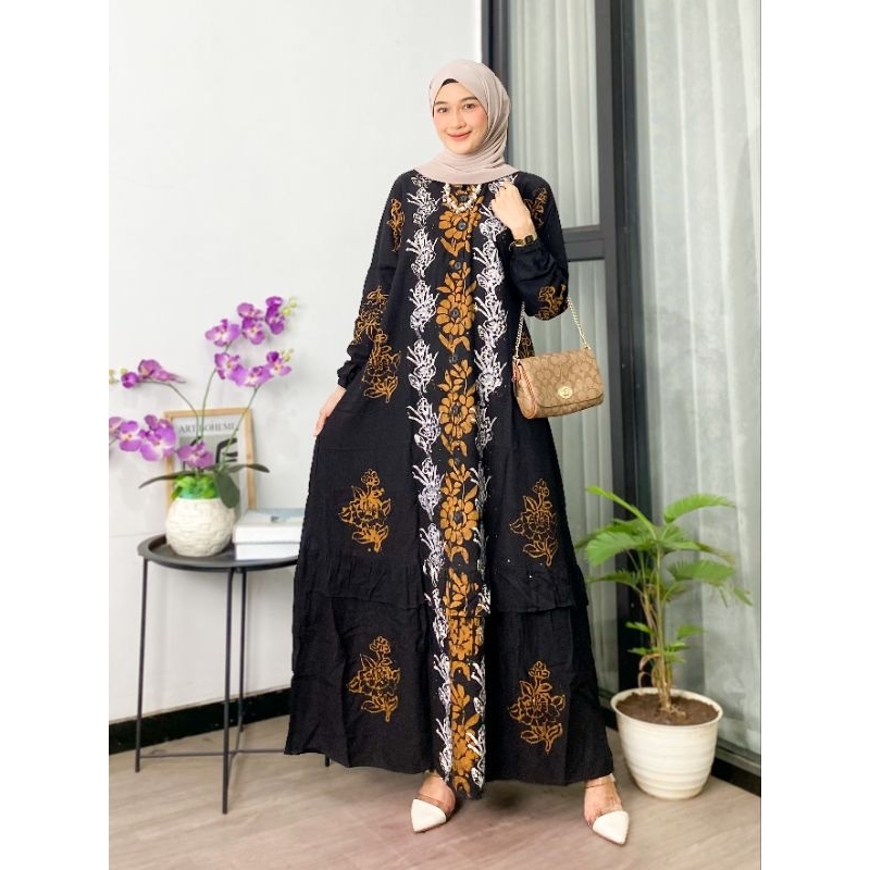gamis twill ori pekalongan motif terbaru gamis twill gamis twill ori gamis hitam gamis twill ori kan