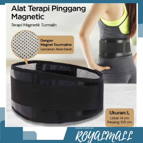 Alat Terapi Pinggang Magnetic Size L / Alat Sabuk Korset Ikat Koyo Terapi Therapy Pemanas Penghangat