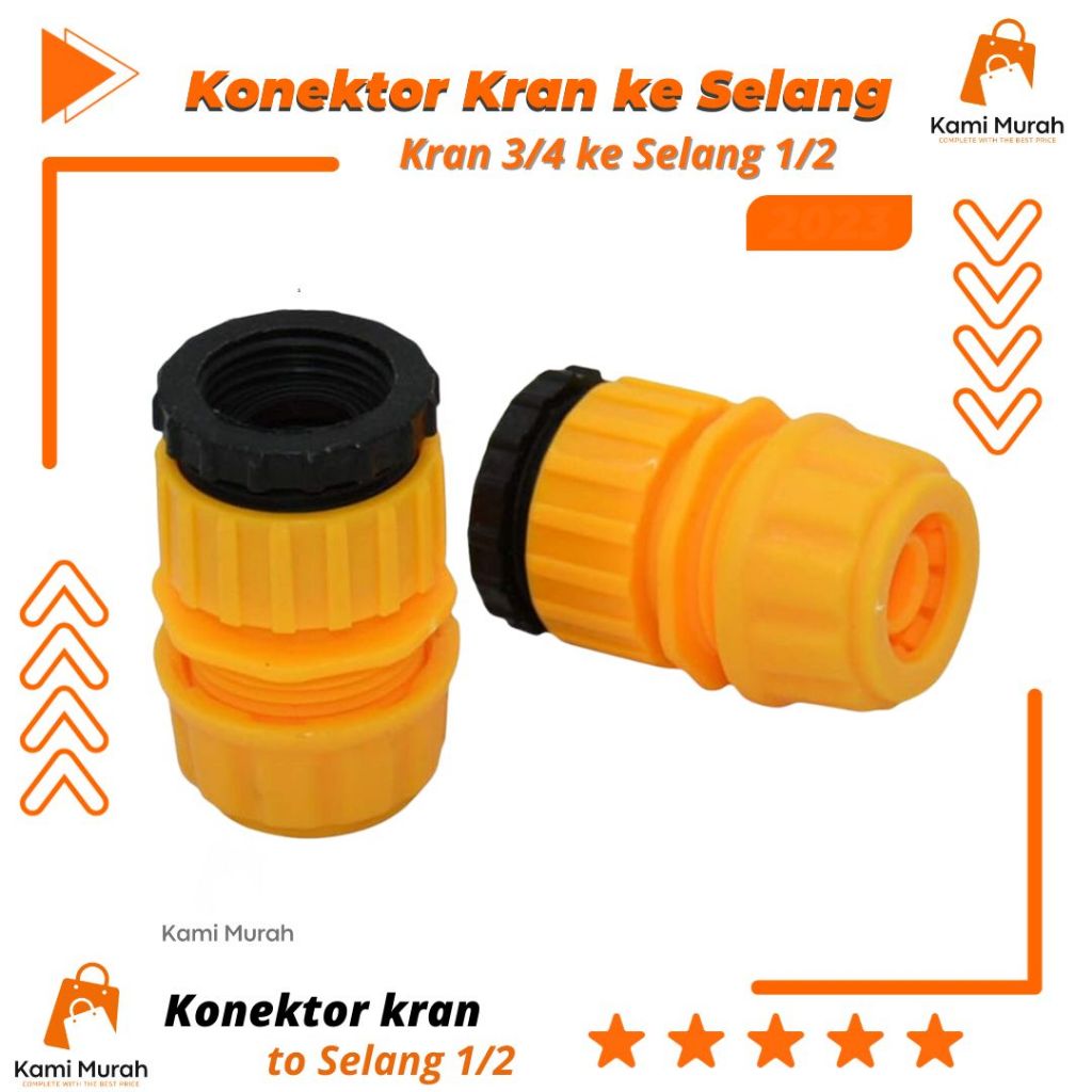 Sambungan Kran ke Selang 1/2 Inch, Konektor Keran Drat dalam Kuat