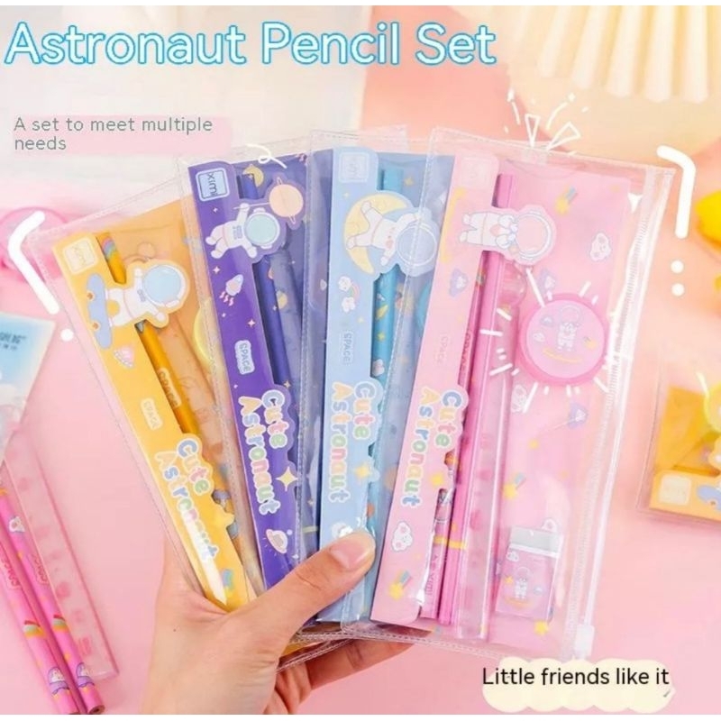 

RO Alat Tulis Paket Cute Astronaut Stationery Set 5 In 1