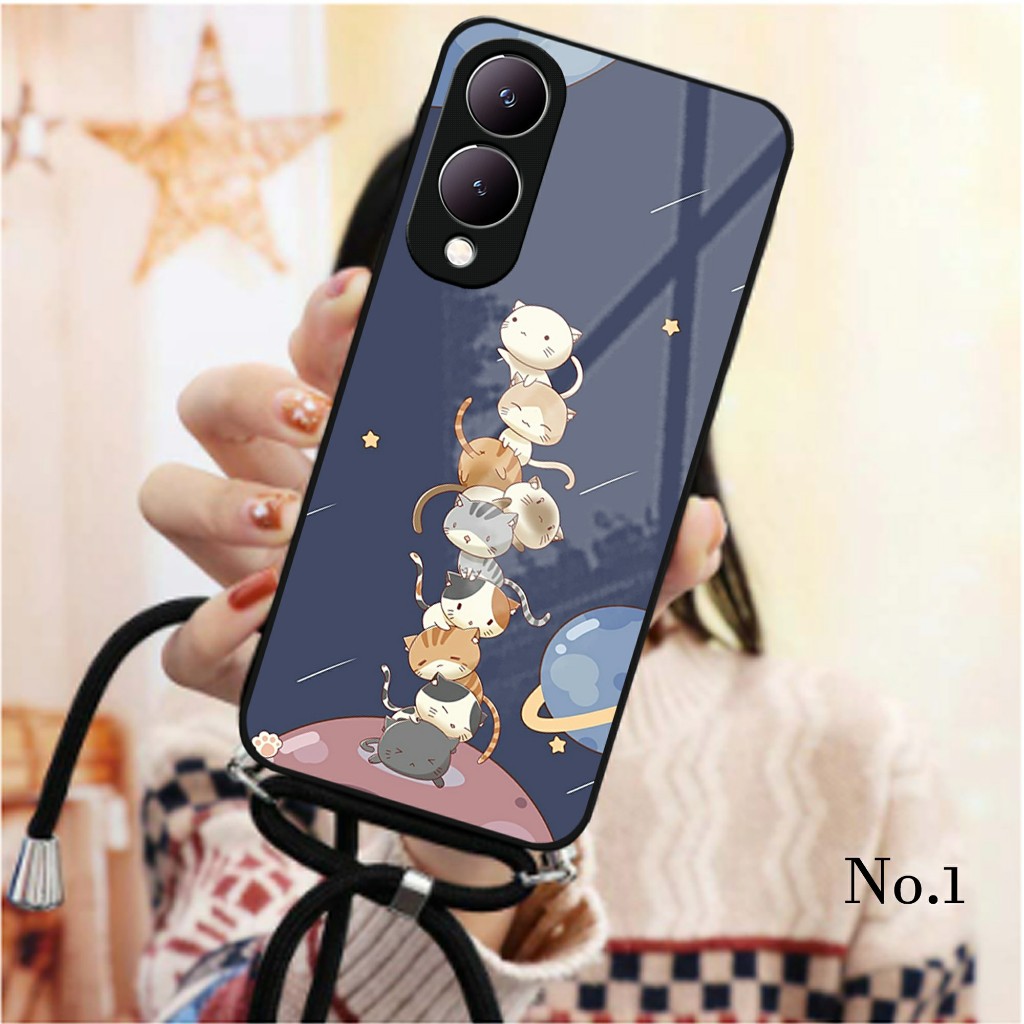 SOFTCASE KILAU 2D + Tali CASE | MC749 | SILIKON VIVO Y17S Y17 S SILIKON KACA CASE SILICON MAN AND GI