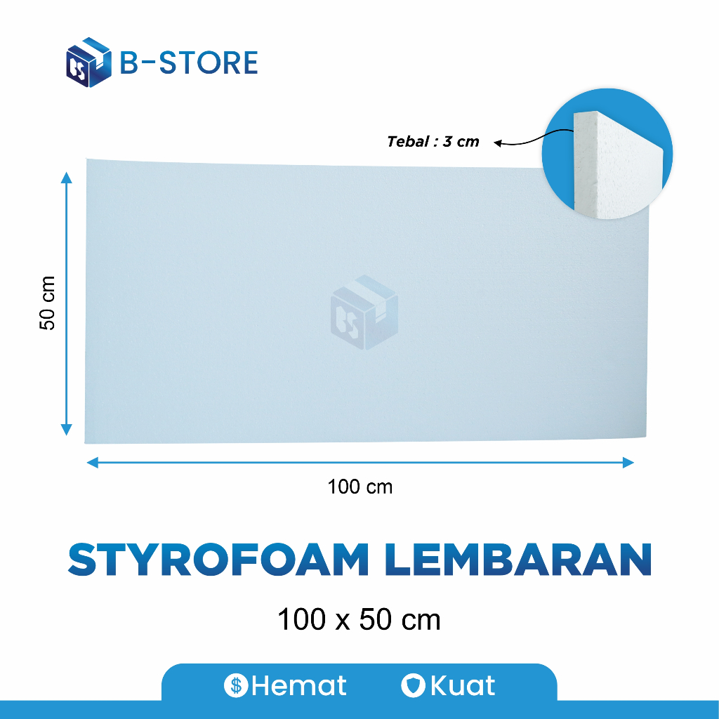 Styrofoam Lembaran 100x50 tebal 3cm