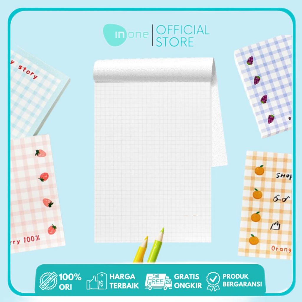 

Inone Black and White Collection Notepad Kertas Tulis Kotak-Kotak