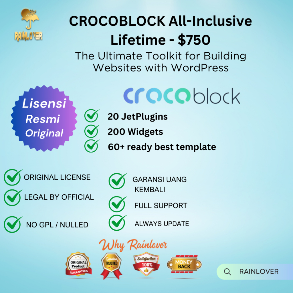 Crocoblock Original All Inclusive Lifetime Membership