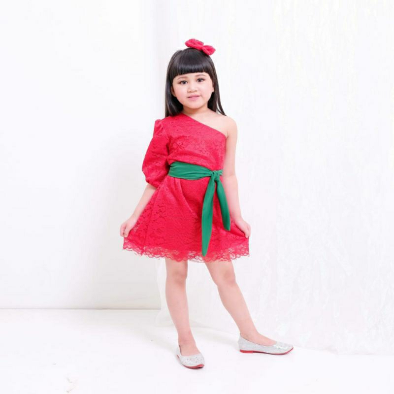 BAJU NATAL ANAK PEREMPUAN / MARIAS DRESS NATAL ANAK / DRESS BROKAT COUPLE IBU DAN ANAK