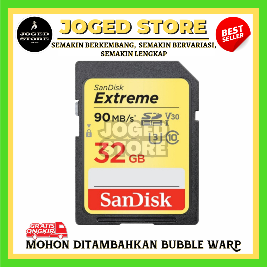SANDISK EXTREME SDHC 32 GB 100MB/S UHS-1 | SANDISK MEMORI CARD 32 GB | KARTU MEMORI