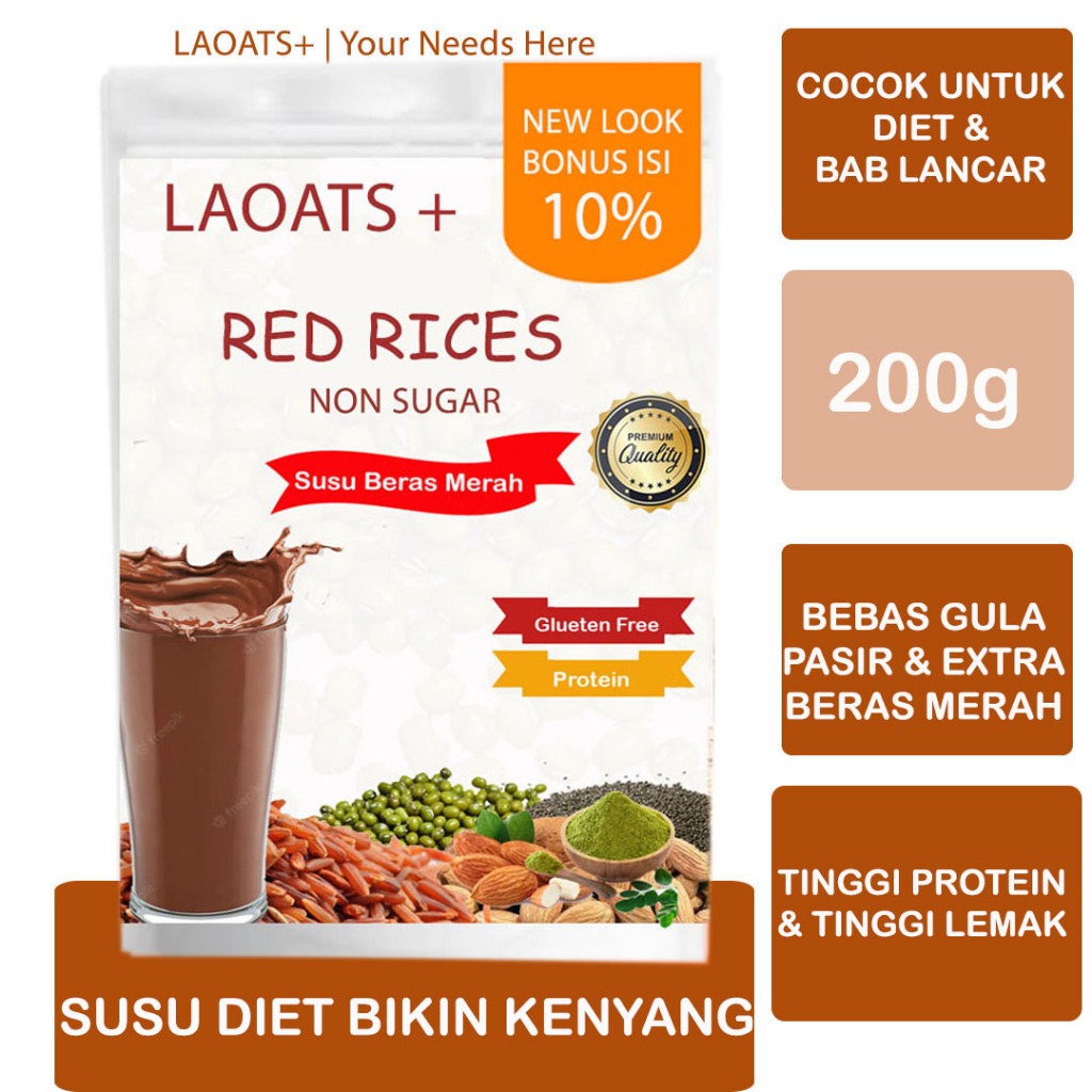 

Beras Merah Milk Laoats Non Sugar (200g)