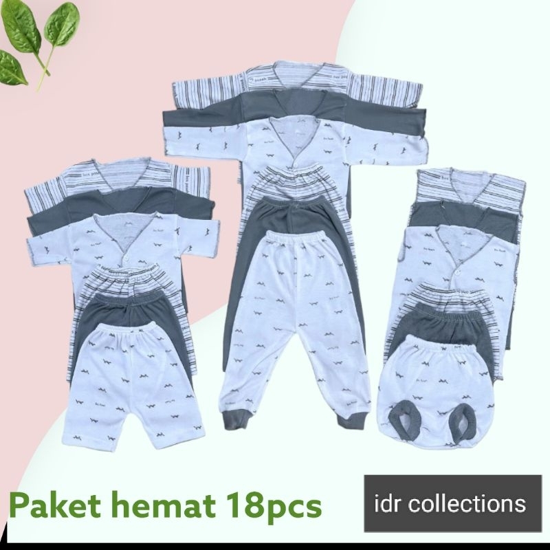 18 PCS BAJU BAYI BARU LAHIR / paket lahiran komplit setelan baju bayi baru lahir