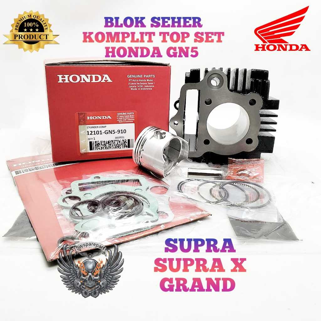 BLOK SEHER PISTON RING KOMPLIT ORI ASLI HONDA AHM GN5 GRAND PRIMA ASTREA STAR BLOCK SEHER KUALITAS A