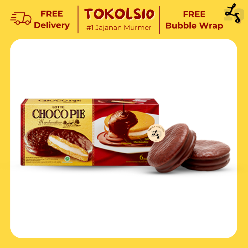 

Lotte Choco Pie Marshmallow Box 1 Pack Isi 12 pcsx28gr