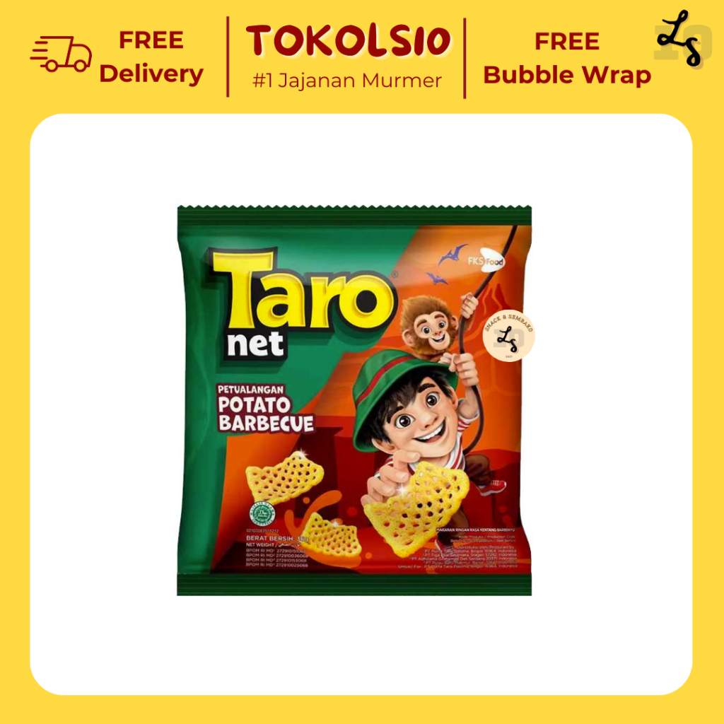 

Taro Net Renceng Potato BBQ Ecer 1000 @9gr /2000 @18gr Isi 10 Bungkus