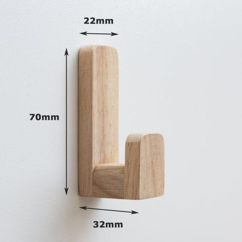 gantungan Baju peci Dinding cantolan hook holder kayu