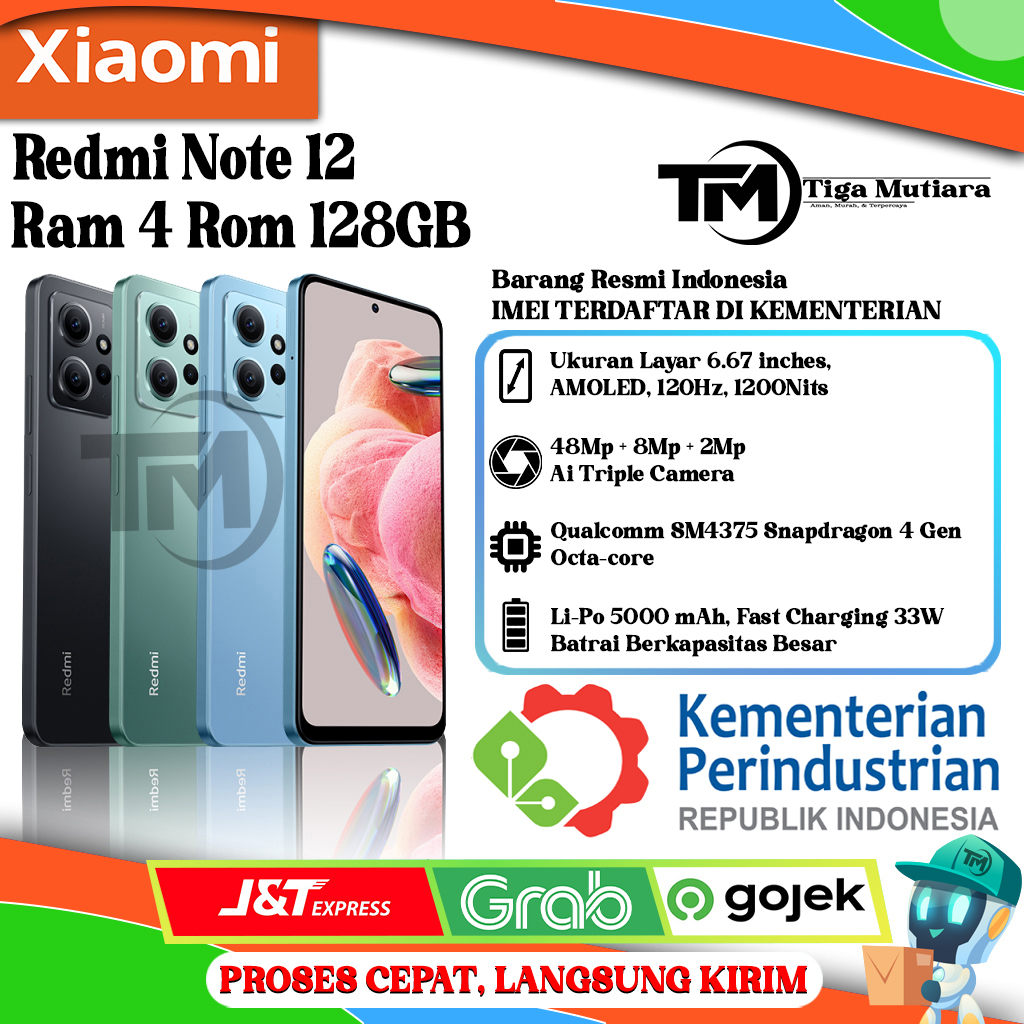 Xiaomi Redmi Note 12 Ram 4/128GB | 6/128GB | 8/128GB | 8/256GB