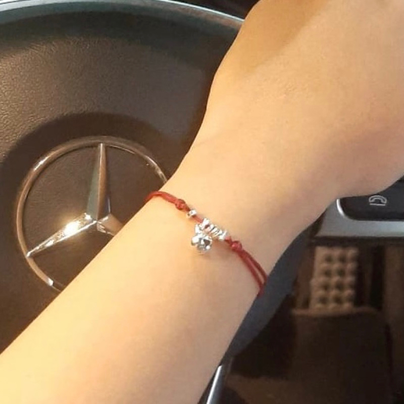 gelang tali merah emas putih