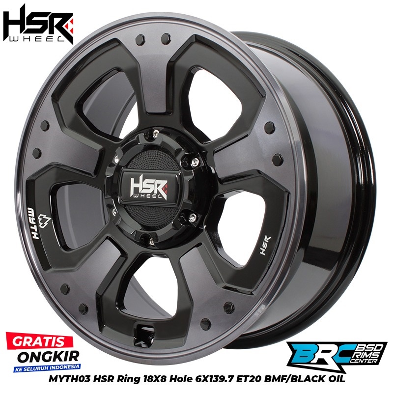 VELG FORTUNER HUMMER TRITON EVEREST PAZERO MYTH03 HSR R18X8 H6X139,7 ET20 BMFBK OIL
