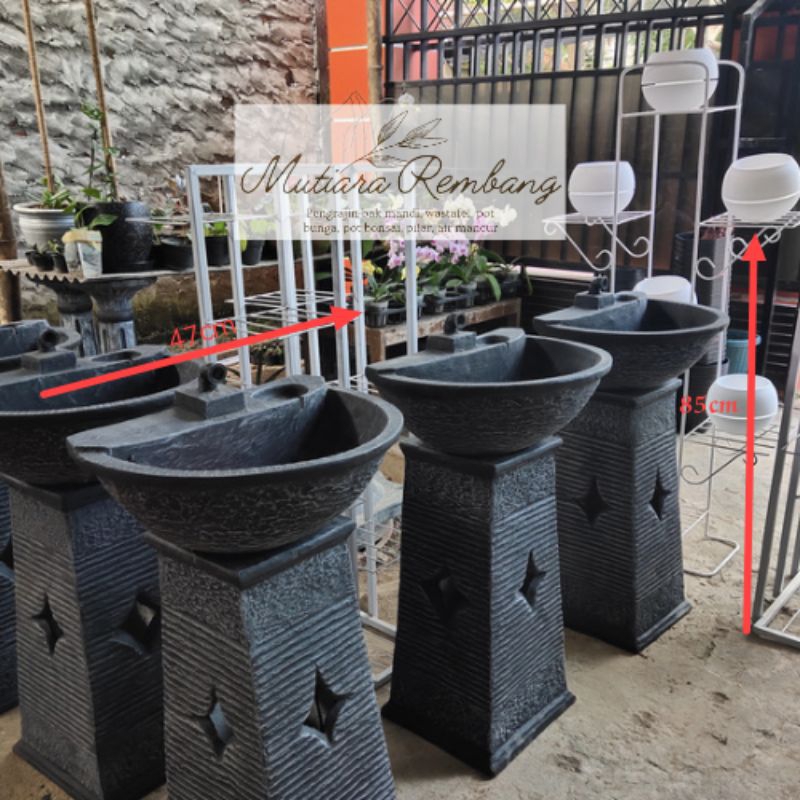 wastafel cuci tangan set