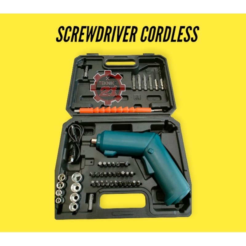 SCREW DRIVER CORDLESS OBENG BATERAI CAS FULLSET