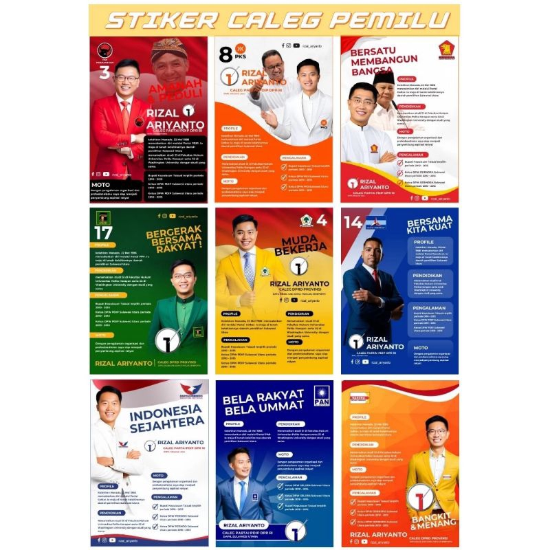 

setiker partai custom ukuran 10x15.cm