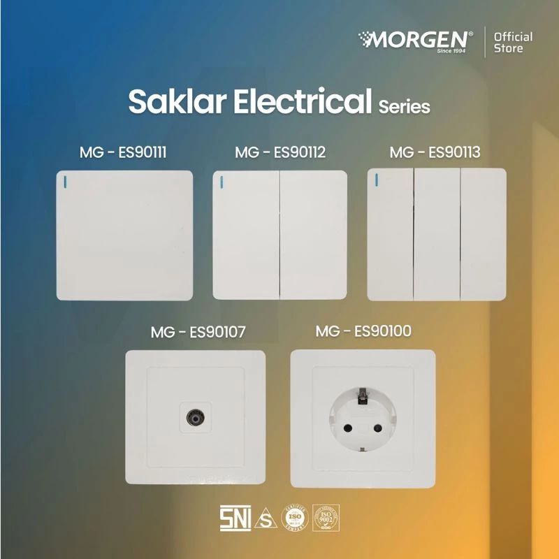 Saklar Morgen Stop Kontak Morgen Type MGES 901 - Morgen Electrical