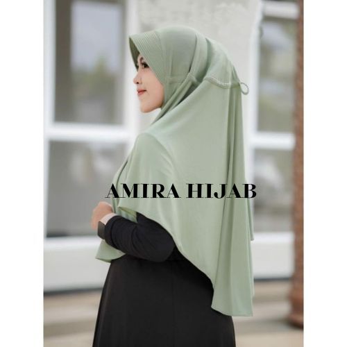 Jilbab Instan Serut Jokowi XL | Hijab Instan Serut hamidah Spandex Jersey XL| Bergo Serut jokowi XL|
