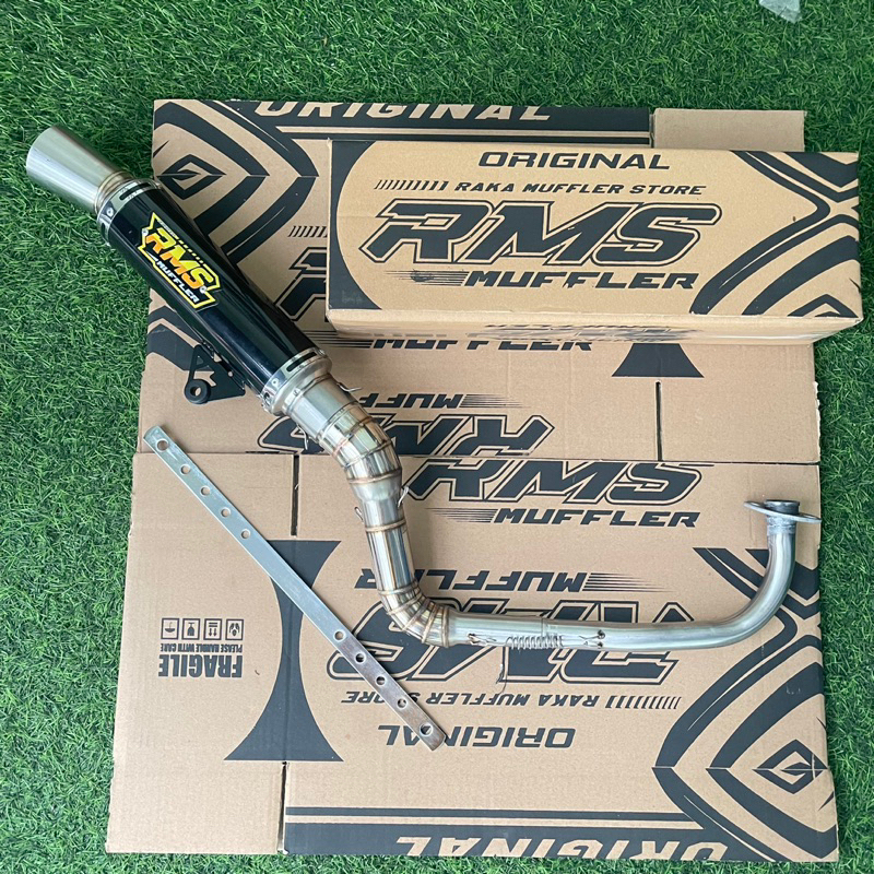 knalpot rms vario 125 vario 150 cobra samlong drak black sarangan bor full dan setengah