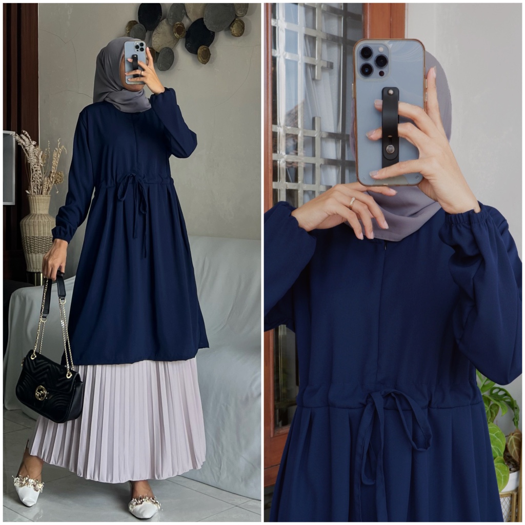 GARANSI TUNIK BASIC by ZALFA OUTFIT / Baju Atasan Wanita muslim Tunik kerja kuliah basic polos