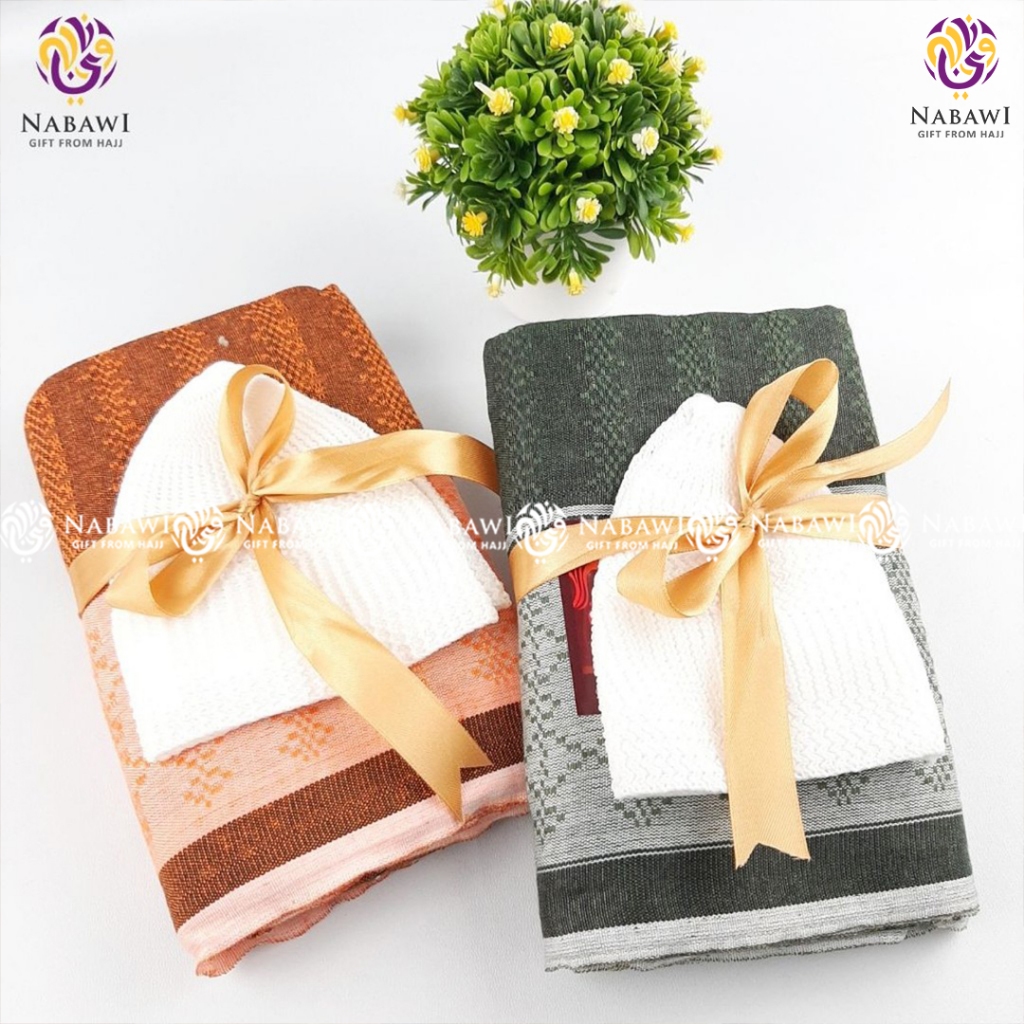 Hampers Sarung + Peci Rajut Souvenir Tahlilan Tasyakuran Oleh Oleh Haji Umroh