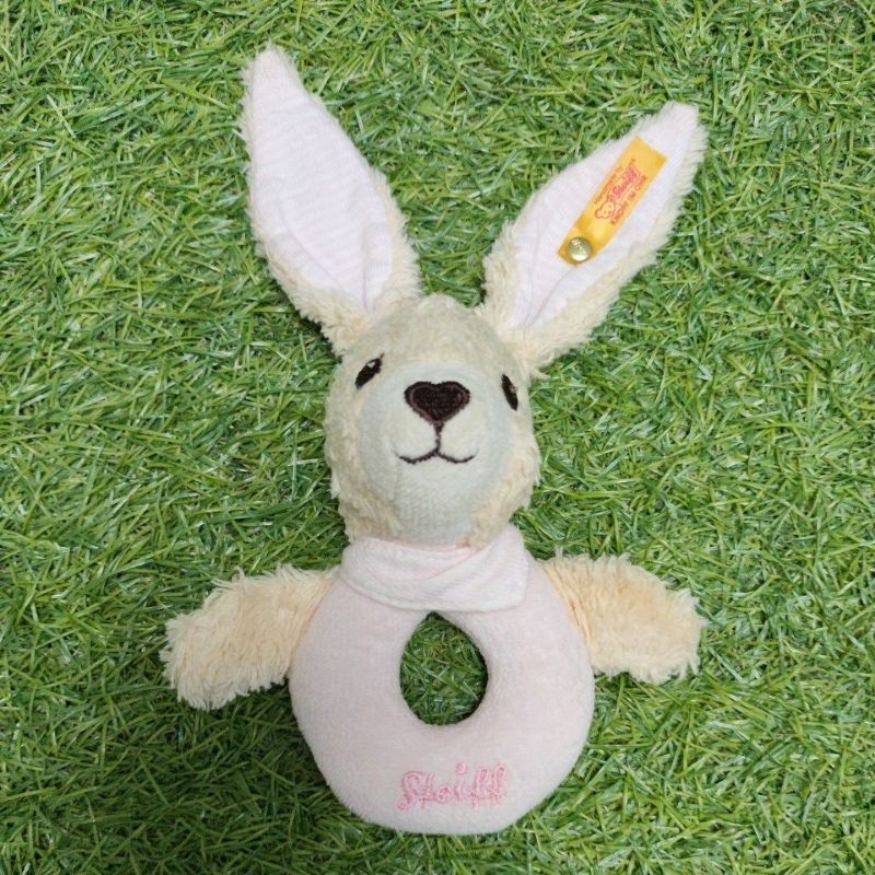 Mainan Baby Rattle Pinky Bunny Original Steiff - hadiah ulang tahun