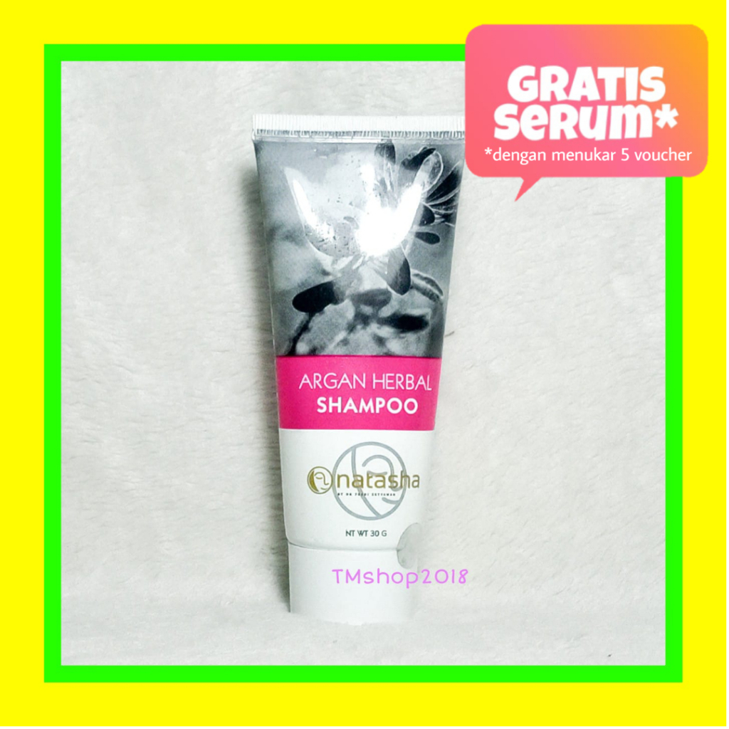 Natasha Skincare Argan Herbal Shampoo 30 gram by dr Fredi Setyawan Original Sampo
