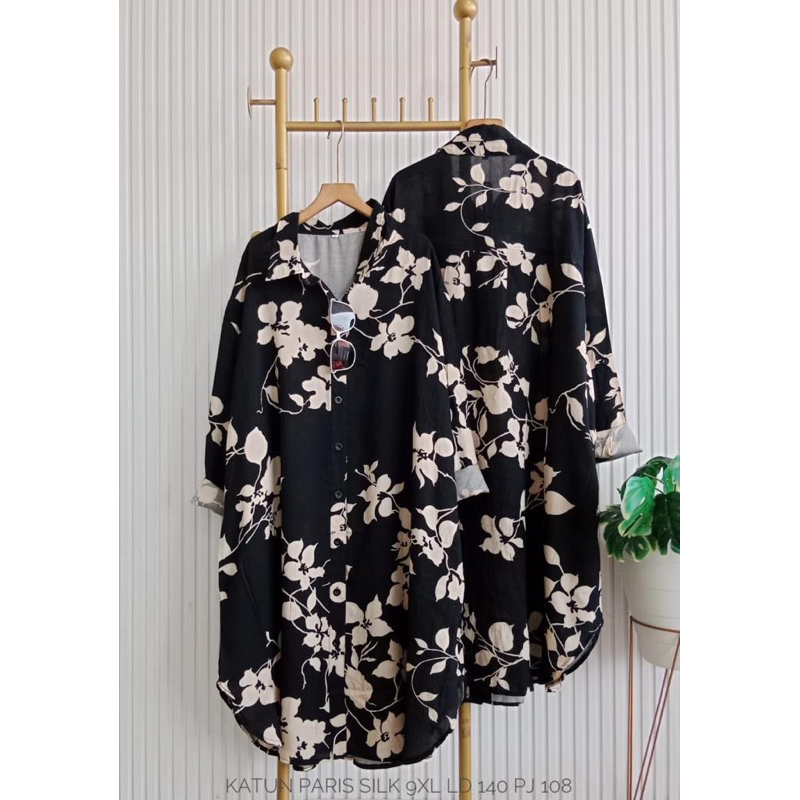 Tunik bunga katun paris silk import