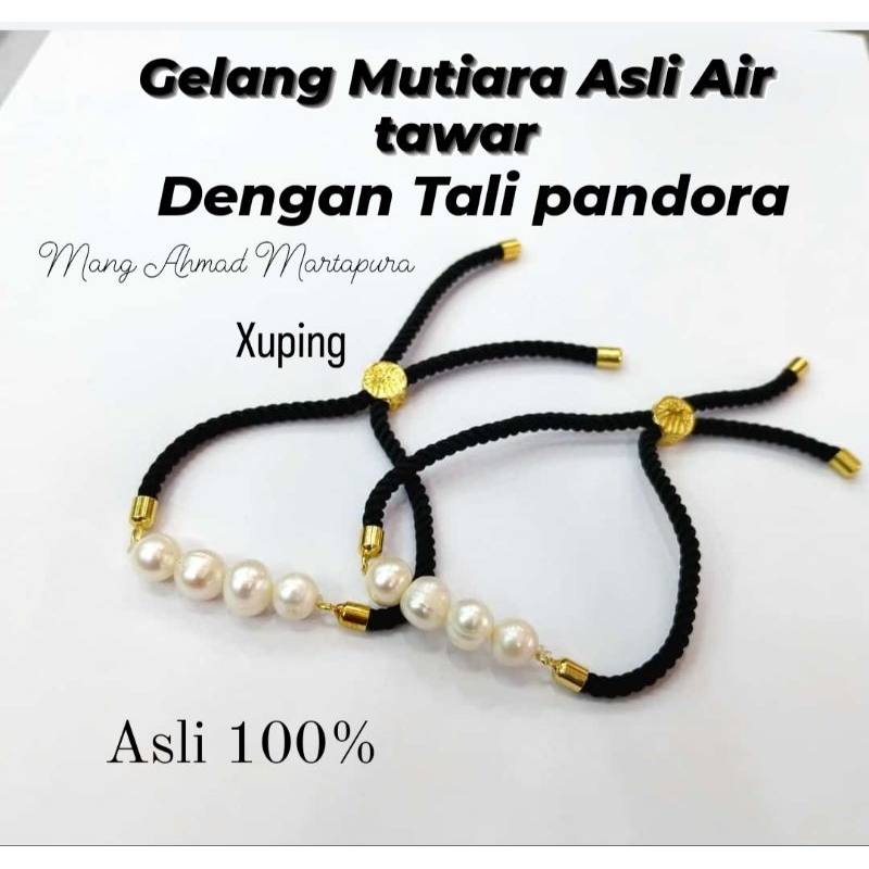 GELANG MUTIARA ASLI - TALI PANDORA BISA REQUEST