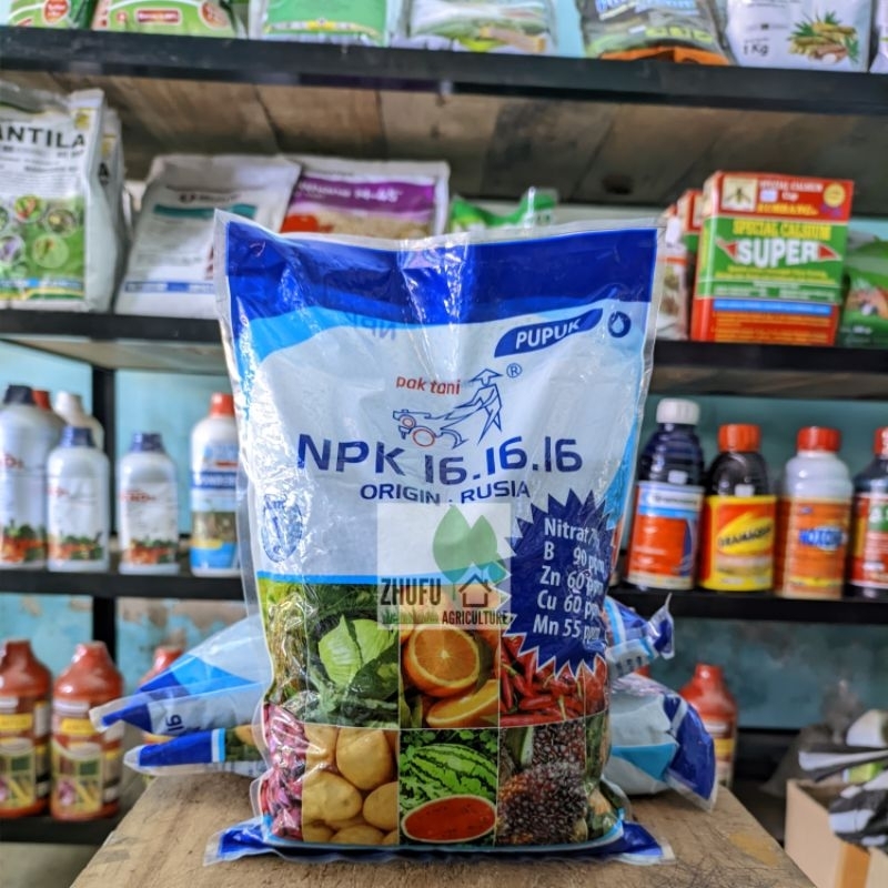 Pupuk NPK 16 16 16 Biru Netto 1kg - Pak Tani | NPK PAK TANI