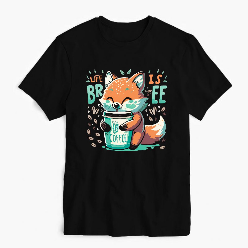 Kaos Life Is Brewtiful coffee kopi pakaian Pria/wanita