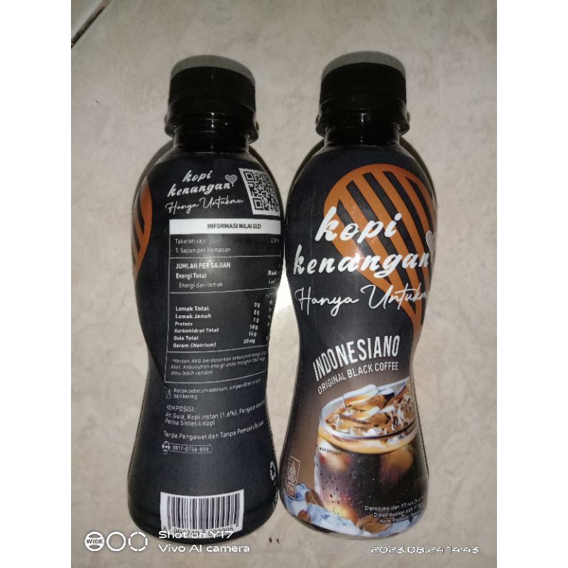 

Kopi Kenangan Indonesiano Black Coffee 220Ml, Kopi Kenangan Caffe Latte 220Ml