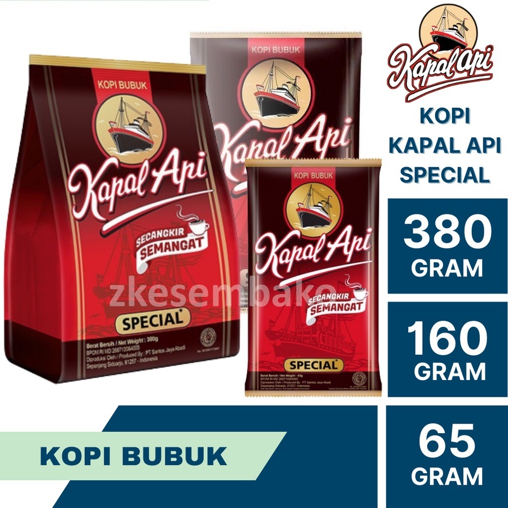 

Kopi Kapal Api Spesial 380gr / 150gr Silver & Merah