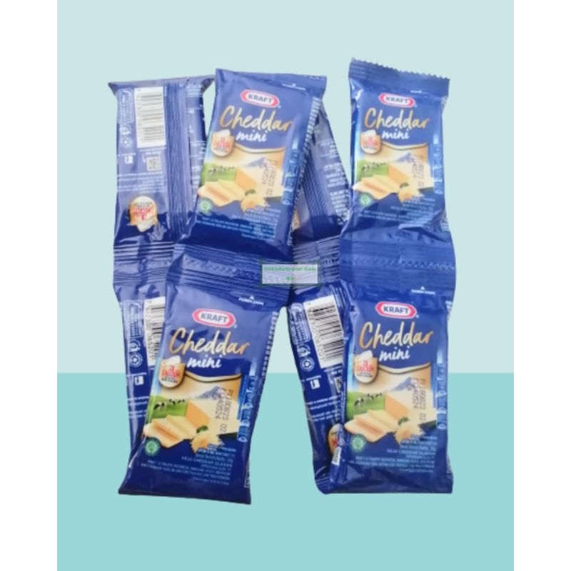 

Keju Kraft Cheddar Mini Sachet 1 Renceng isi 8 Pcs 30 gram