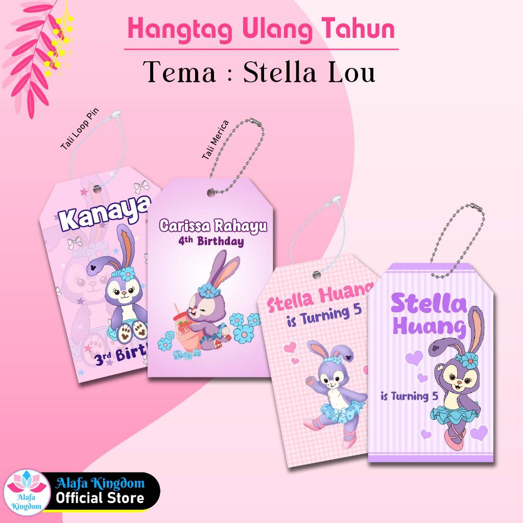 

alafakingdom - 8 Pcs Hangtag Ultah Ulang Tahun Anak Stella Lou / Birthday Hangtag