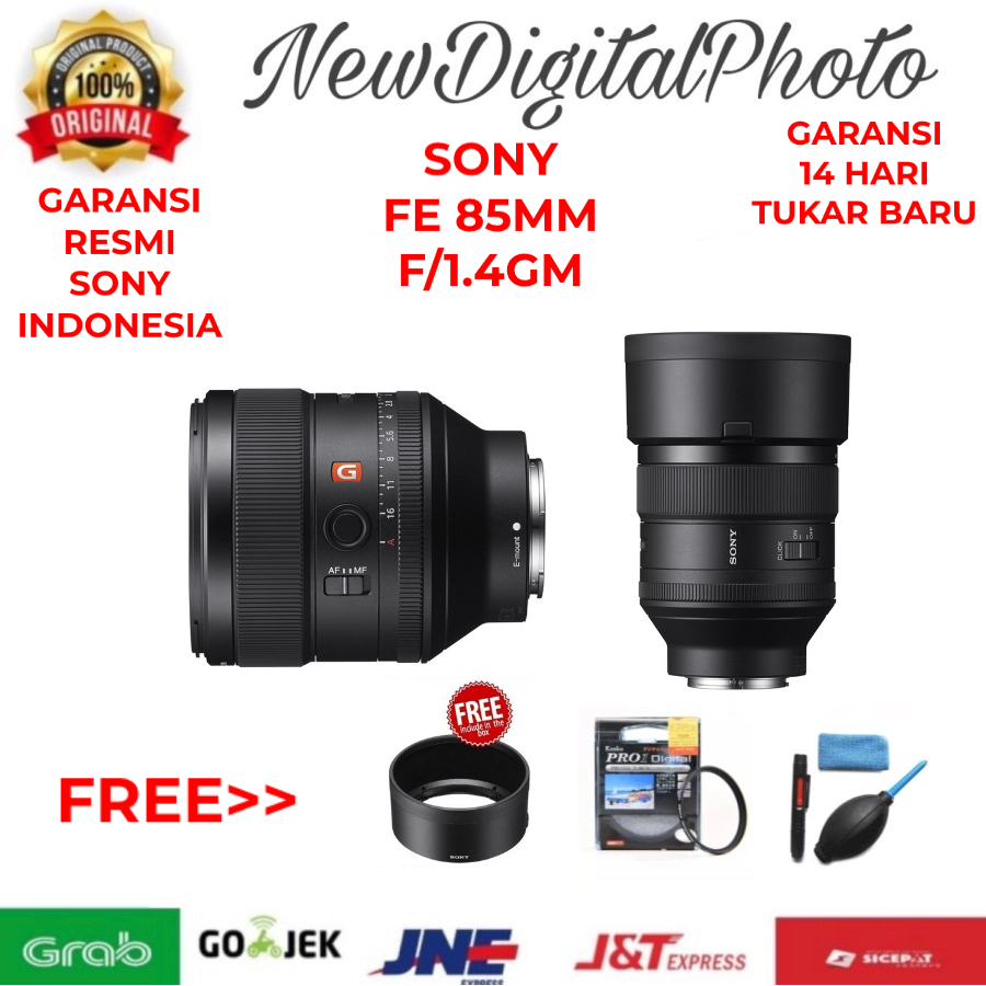 Sony FE 85mm f1.4 GM Lensa Sony FE 85 mm f/1.4 GM / 85MM F1.4GM GARANSI RESMI